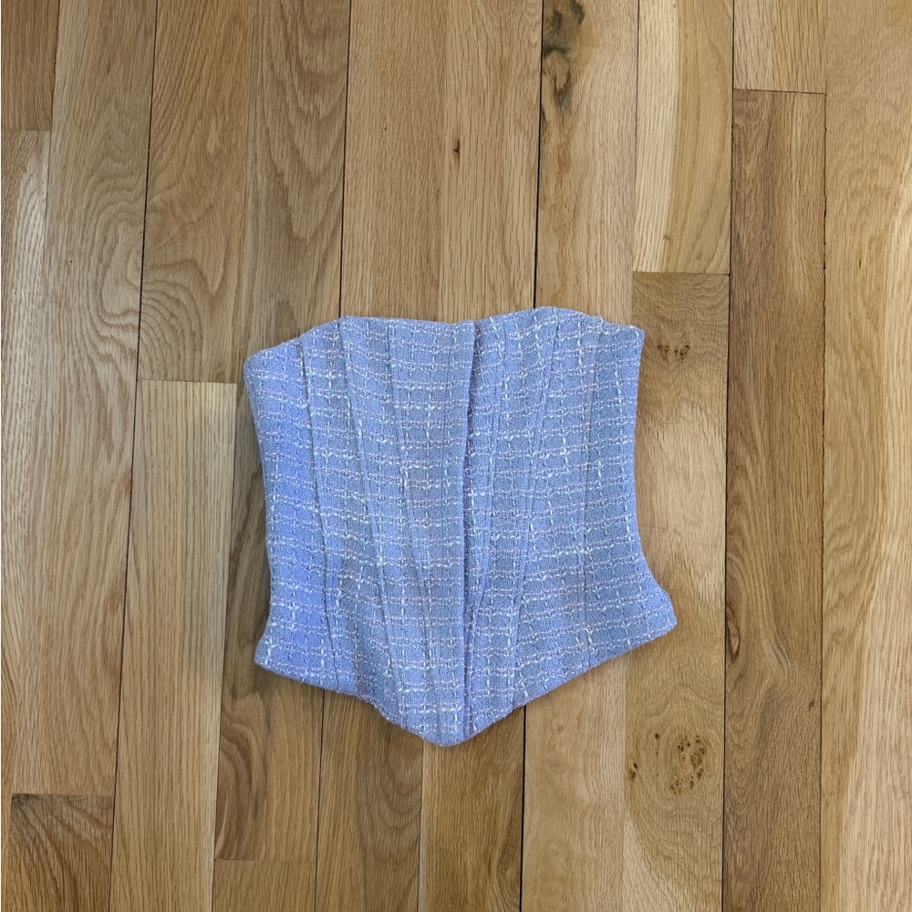 Zara purple Tweed Corset Top